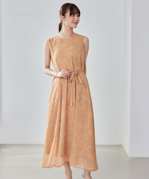 Andemiu(アンデミュウ)の「エスニックフラワーノースリーブワンピース579682(ワンピース・レディース・ブラウン/オレンジ・FREE)」の14枚目の写真