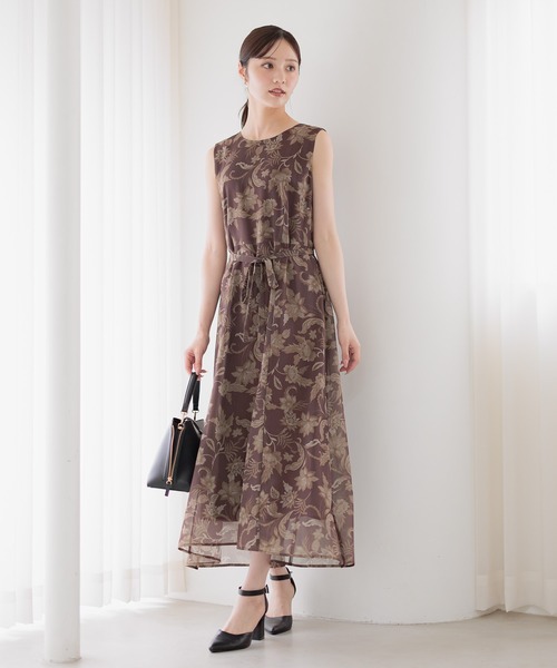 Andemiu(アンデミュウ)の「エスニックフラワーノースリーブワンピース579682(ワンピース・レディース・ブラウン/オレンジ・FREE)」の21枚目の写真