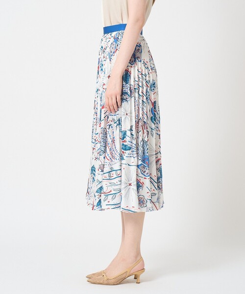 ANAYI(アナイ)の「ボタニカルペイズリープリーツスカート(スカート・レディース・ブルー系その他・38/36/34)」の3枚目の写真