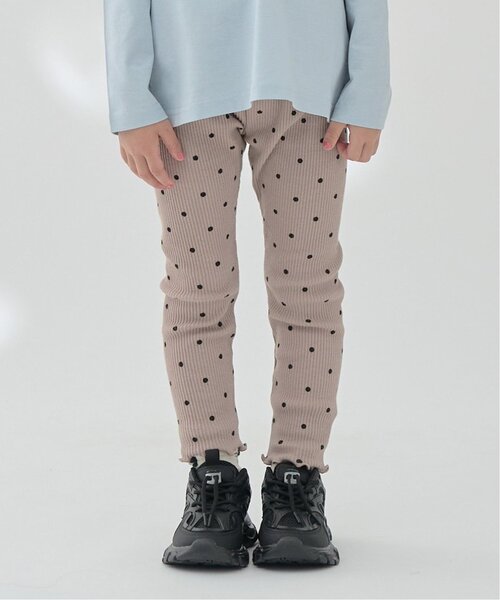 Lycee mine(リセマイン)の「メローシンプルレギンス(レギンス/スパッツ・キッズ・グレイッシュベージュ/キャメル/ミント/エンジ/マルチ/ブラック/アイボリー/トップグレー・150cm/110cm/120cm/100cm/130cm/140cm)」の4枚目の写真