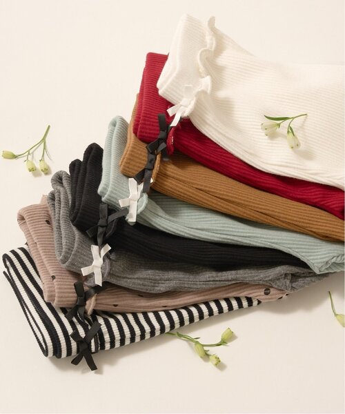 Lycee mine(リセマイン)の「メローシンプルレギンス(レギンス/スパッツ・キッズ・グレイッシュベージュ/キャメル/ミント/エンジ/マルチ/ブラック/アイボリー/トップグレー・150cm/110cm/120cm/100cm/130cm/140cm)」の22枚目の写真