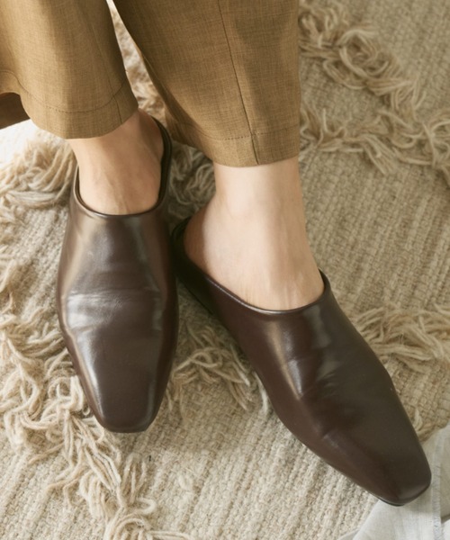 Libra Cue（リブラ キュー）の「ソフトクッションバブーシュ（スリッポン・レディース・ブラック/ブラウン・LARGE/MEDIUM）」の2枚目の写真