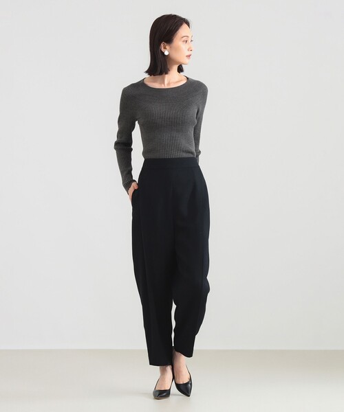 Demi-Luxe BEAMS（デミルクス ビームス）の「【1/9再値下げ】ポリエステル ウール カーヴィーパンツ（その他パンツ・レディース・ブラック/ブルー・38/36）」の12枚目の写真