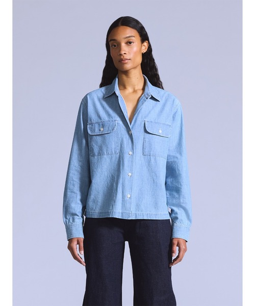 Levi's(リーバイス)の「Levi's/リーバイス BLUETAB(TM) コーラルシャツ(シャツ/ブラウス・レディース・インディゴブルー・XS/S/M)」の1枚目の写真