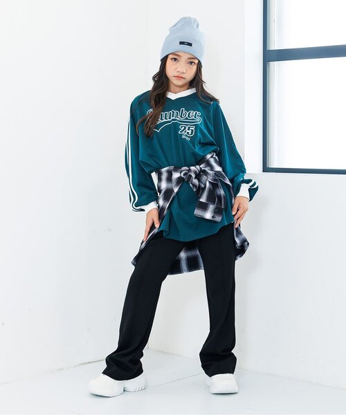 algy（アルジー）の「BIGチェックシャツ（シャツ/ブラウス・キッズ・ブラック/イエロー・SMALL/X-SMALL/XX-SMALL/MEDIUM）」の5枚目の写真