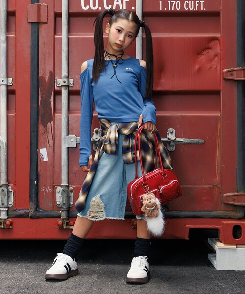 algy（アルジー）の「BIGチェックシャツ（シャツ/ブラウス・キッズ・ブラック/イエロー・SMALL/X-SMALL/XX-SMALL/MEDIUM）」の10枚目の写真