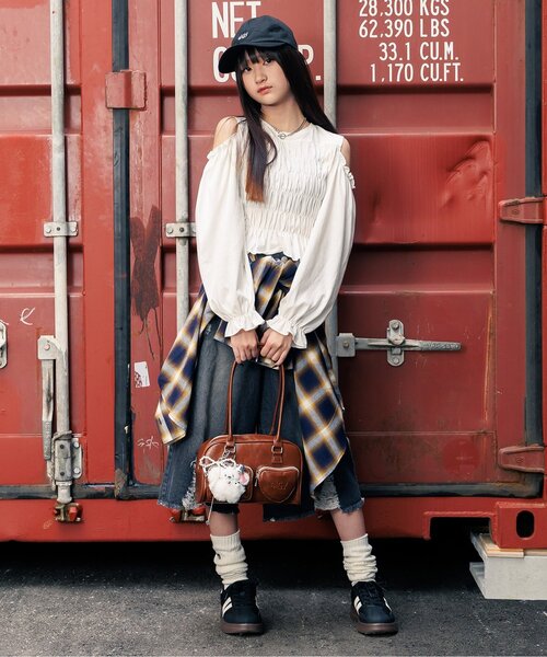 algy（アルジー）の「BIGチェックシャツ（シャツ/ブラウス・キッズ・ブラック/イエロー・SMALL/X-SMALL/XX-SMALL/MEDIUM）」の11枚目の写真