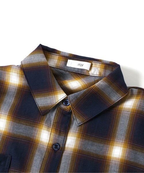 algy（アルジー）の「BIGチェックシャツ（シャツ/ブラウス・キッズ・ブラック/イエロー・SMALL/X-SMALL/XX-SMALL/MEDIUM）」の15枚目の写真
