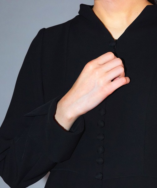 Ranerrh(ラネリ)の「ジョーゼットフォーマルAラインドレス【喪服・礼服】【入卒式・結婚式】【オフィス/ビジネスにも使える】【春秋冬用】(ワンピース・レディース・ブラック・38)」の17枚目の写真