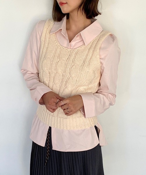 Teem Store(チームストア)の「コーギー刺繍ワンポイントシャツ(シャツ/ブラウス・レディース・サックスブルー/ピンク・S/M)」の17枚目の写真