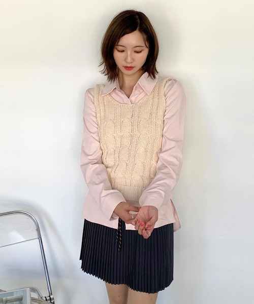 Teem Store(チームストア)の「コーギー刺繍ワンポイントシャツ(シャツ/ブラウス・レディース・サックスブルー/ピンク・S/M)」の18枚目の写真