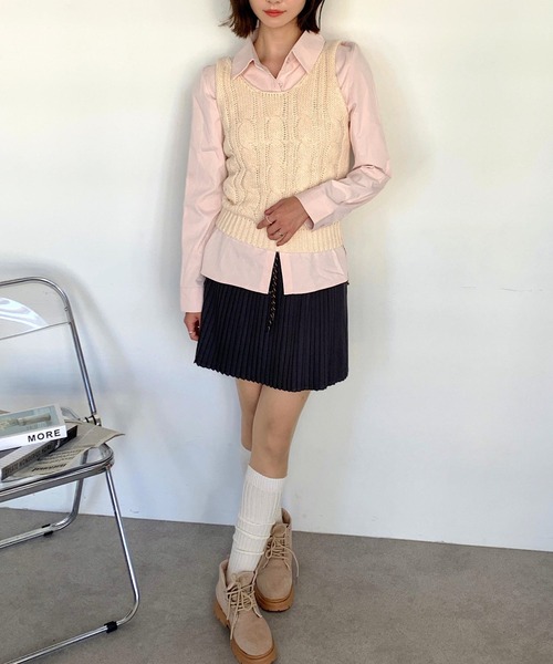 Teem Store(チームストア)の「コーギー刺繍ワンポイントシャツ(シャツ/ブラウス・レディース・サックスブルー/ピンク・S/M)」の20枚目の写真
