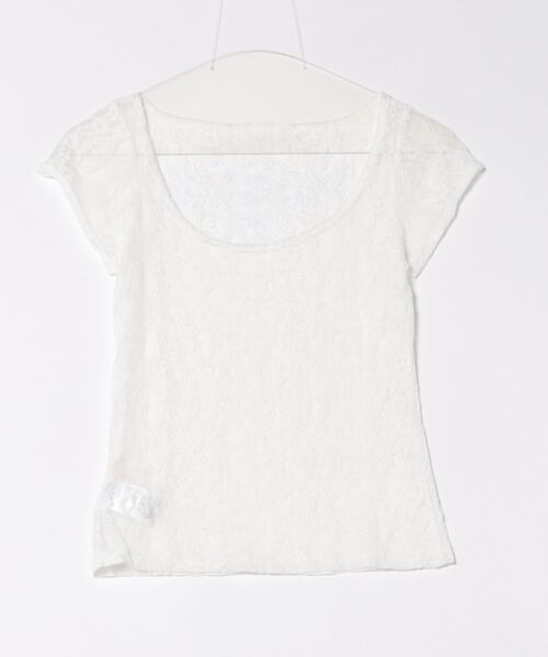 frunco(フランコ)の「レースクルートップス(Tシャツ/カットソー・レディース・ホワイト/ピンク/ブラック・FREE)」の5枚目の写真