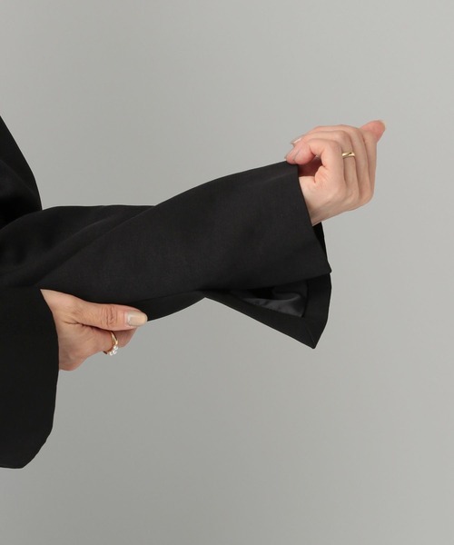 A part by（アパートバイ）の「セルビスノーカラージャケット（ノーカラージャケット・レディース・グレー系その他4/ブラック・FREE）」の16枚目の写真