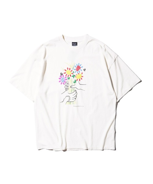 C.E.L.STORE（セルストア）の「NOT OEM / ノットオーイーエム FLOWER TEE ピカソ ブーケ フラワー 発砲プリント Tシャツ（Tシャツ/カットソー・メンズ・ブラック/ホワイト/パープル・SMALL/MEDIUM/LARGE/X-LARGE）」の10枚目の写真