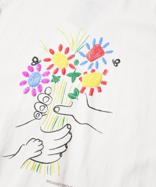 C.E.L.STORE（セルストア）の「NOT OEM / ノットオーイーエム FLOWER TEE ピカソ ブーケ フラワー 発砲プリント Tシャツ（Tシャツ/カットソー・メンズ・ブラック/ホワイト/パープル・SMALL/MEDIUM/LARGE/X-LARGE）」の12枚目の写真