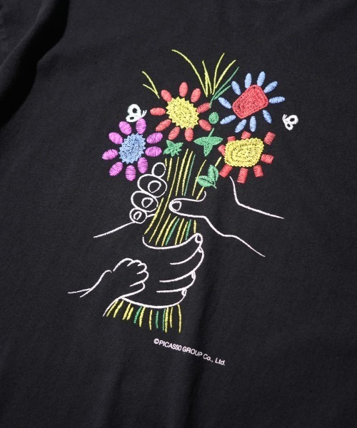 C.E.L.STORE（セルストア）の「NOT OEM / ノットオーイーエム FLOWER TEE ピカソ ブーケ フラワー 発砲プリント Tシャツ（Tシャツ/カットソー・メンズ・ブラック/ホワイト/パープル・SMALL/MEDIUM/LARGE/X-LARGE）」の19枚目の写真