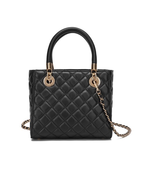 dazzlin(ダズリン)の「【dazzlin/ダズリン】キルティング リボンチャーム付ミニハンドバッグ花柄裏地(ハンドバッグ・レディース・ブラック/ピンク/アイボリー/ミント・FREE)」の13枚目の写真