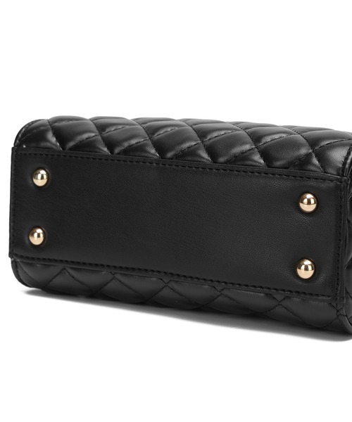 dazzlin(ダズリン)の「【dazzlin/ダズリン】キルティング リボンチャーム付ミニハンドバッグ花柄裏地(ハンドバッグ・レディース・ブラック/ピンク/アイボリー/ミント・FREE)」の18枚目の写真