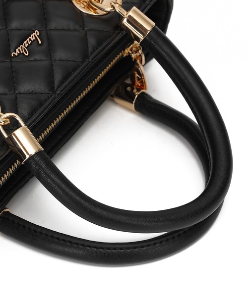 dazzlin(ダズリン)の「【dazzlin/ダズリン】キルティング リボンチャーム付ミニハンドバッグ花柄裏地(ハンドバッグ・レディース・ブラック/ピンク/アイボリー/ミント・FREE)」の21枚目の写真