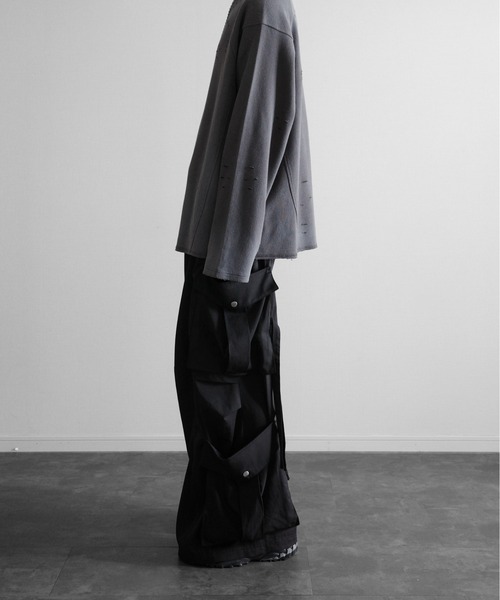 KUUUPY（クーピー）の「Distressed Thermal Heavyweight Long Sleeve Tee - ダメージサーマルヘビーウェイトロンT（Tシャツ/カットソー・メンズ・グレー/ブラック・LARGE/MEDIUM/SMALL）」の18枚目の写真