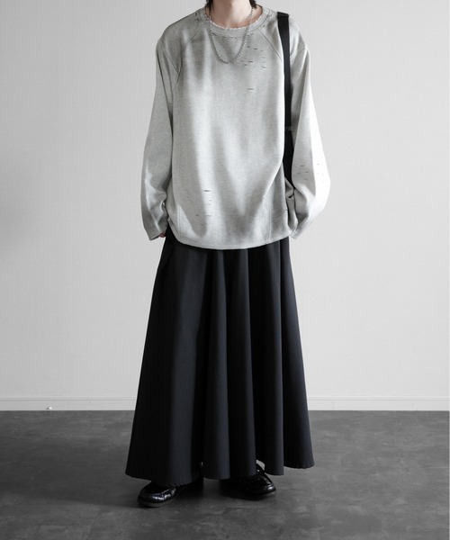 Distressed Thermal Heavyweight Long Sleeve Tee - ダメージサーマル