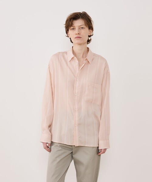 GALERIE VIE(ギャルリー ヴィー)の「セルロースシルクブロード メンズライクシャツ(シャツ/ブラウス・レディース・ピンク系その他/ホワイト系その他/ブルー系その他・FREE)」の5枚目の写真