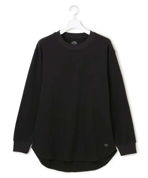 J.PRESS YORK STREET(ジェイプレスヨークストリート)の「【UNISEX】ハニカムワッフル Tシャツ(Tシャツ/カットソー・メンズ・ブラック系/ライトグレー系/ホワイト系・SMALL/LARGE/MEDIUM)」の2枚目の写真