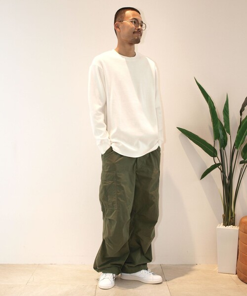 J.PRESS YORK STREET(ジェイプレスヨークストリート)の「【UNISEX】ハニカムワッフル Tシャツ(Tシャツ/カットソー・メンズ・ブラック系/ライトグレー系/ホワイト系・SMALL/LARGE/MEDIUM)」の4枚目の写真