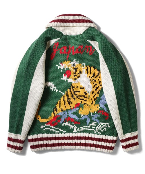 美品！HOUSTON（ヒューストン）カウチン ニット セーター 虎／カーディガン HOUSTON ヒューストン COWICHAN SWEATER TIGER 手編み カウチン ニット
