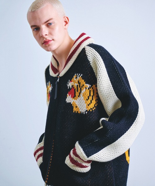 HOUSTON ヒューストン COWICHAN SWEATER TIGER 手編み カウチン ニット