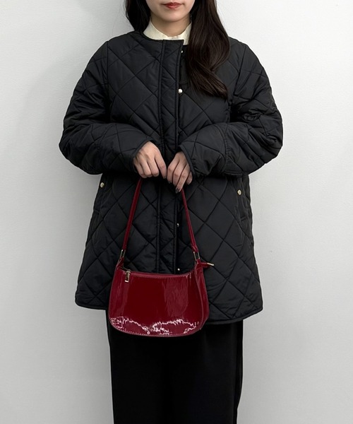 UNDOVE(アンドゥーブ)の「UNDOVE 中綿キルト2WAYロングコート 【キルトコート/キルティング/中綿/冬コート/防寒/蓄熱綿中わた/はっ水/UV/防汚/アウトドア―/フード取外し可能】(ダウンジャケット/コート・レディース・カーキ/アイボリー/ブラック・MEDIUM/LARGE/X-LARGE)」の18枚目の写真