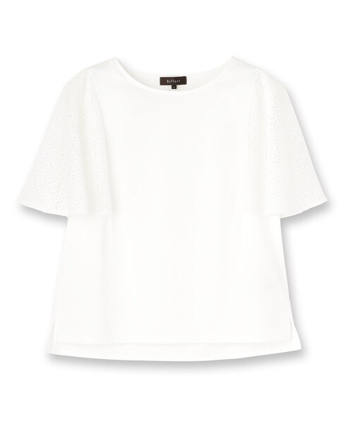 Reflect(リフレクト)の「幾何レーススリーブプルオーバージャージ(Tシャツ/カットソー・レディース・オフホワイト/ブラック・09/11)」の11枚目の写真