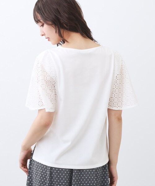 Reflect(リフレクト)の「幾何レーススリーブプルオーバージャージ(Tシャツ/カットソー・レディース・オフホワイト/ブラック・09/11)」の14枚目の写真