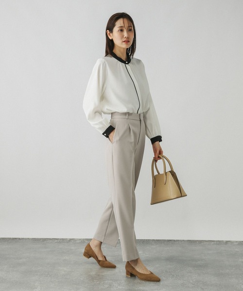 セール】キレイつづくパイピングブラウス/579496（シャツ/ブラウス