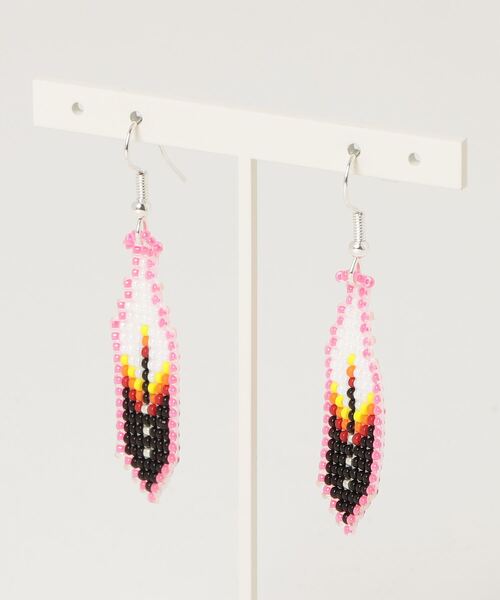 Indian Jewelry（インディアンジュエリー）の「INDIAN JEWELRY - PIERCE 100（ピアス（両耳用）・メンズ・オレンジ/ターコイズブルー/パープル/スカイブルー/ピンク系その他/マジェンタ・ONE SIZE）」の4枚目の写真