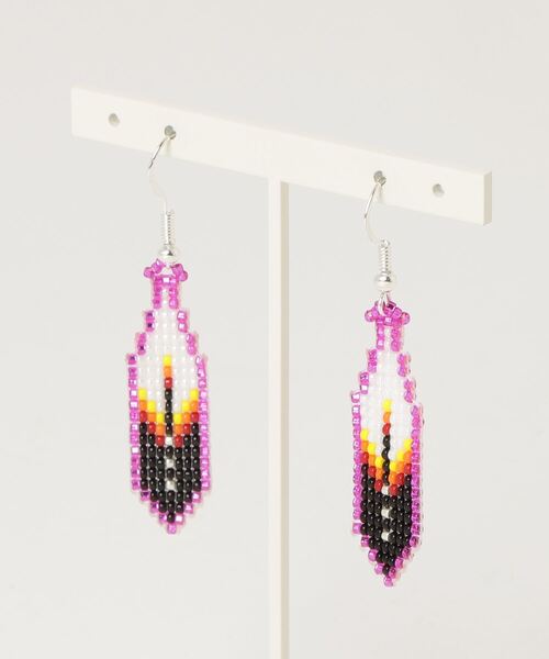 Indian Jewelry（インディアンジュエリー）の「INDIAN JEWELRY - PIERCE 100（ピアス（両耳用）・メンズ・オレンジ/ターコイズブルー/パープル/スカイブルー/ピンク系その他/マジェンタ・ONE SIZE）」の5枚目の写真
