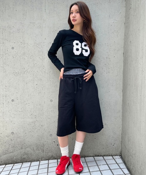 3.3 Field Trip (3.3フィールドトリップ)の「3.3 Field Trip/オフショルナンバー長袖T(Tシャツ/カットソー・レディース・グレー/ボルドー/ホワイト/ブラック・FREE)」の22枚目の写真