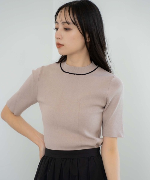 NOELA(ノエラ)の「ロゴ刺繍アンサンブル(カーディガン/ボレロ・レディース・ネイビー/ベージュ/キャメル・フリー)」の22枚目の写真