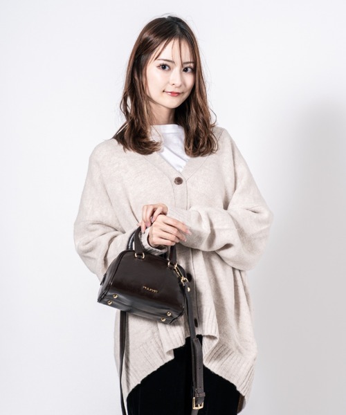 Rivel（リヴェル）の「【PULICATI/プリカーティ】2WAY レザー ミニボストンバッグ ショルダーバッグ イタリア製（ハンドバッグ・レディース・ダークブラウン/ブラック・FREE）」の9枚目の写真