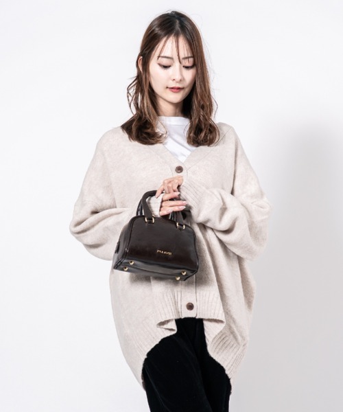 Rivel（リヴェル）の「【PULICATI/プリカーティ】2WAY レザー ミニボストンバッグ ショルダーバッグ イタリア製（ハンドバッグ・レディース・ダークブラウン/ブラック・FREE）」の10枚目の写真
