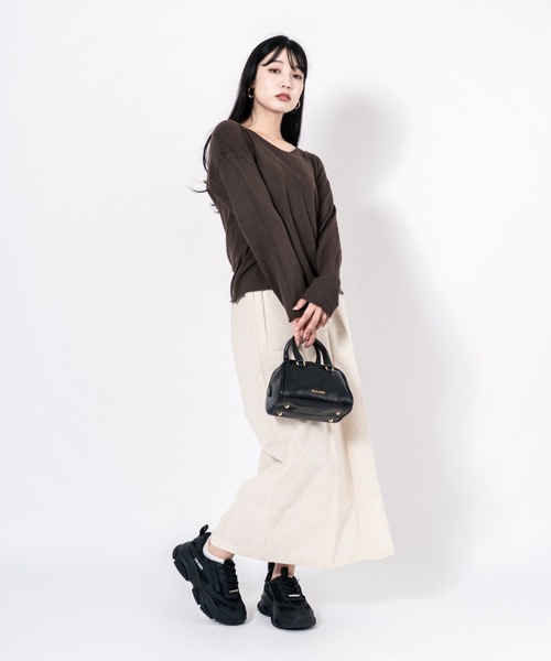 Rivel（リヴェル）の「【PULICATI/プリカーティ】2WAY レザー ミニボストンバッグ ショルダーバッグ イタリア製（ハンドバッグ・レディース・ダークブラウン/ブラック・FREE）」の6枚目の写真