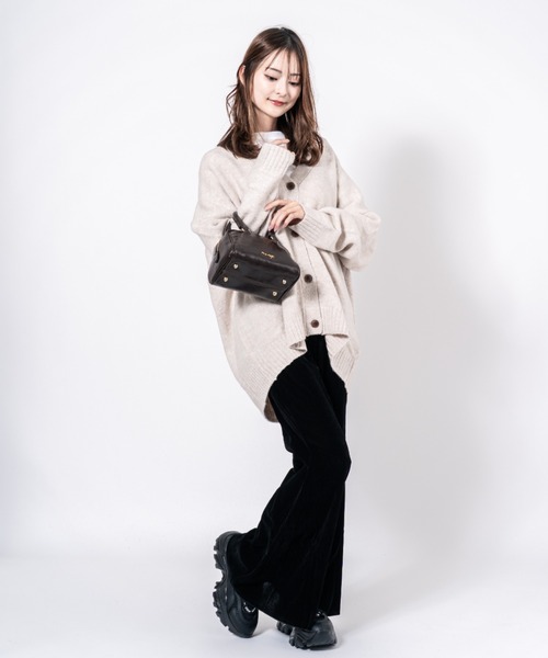 Rivel（リヴェル）の「【PULICATI/プリカーティ】2WAY レザー ミニボストンバッグ ショルダーバッグ イタリア製（ハンドバッグ・レディース・ダークブラウン/ブラック・FREE）」の12枚目の写真
