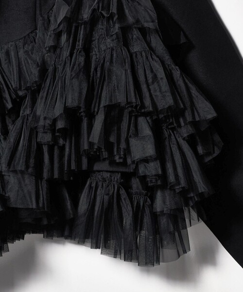 セール】＜VIVIANO＞チュール ドッキング カーディガン（カーディガン