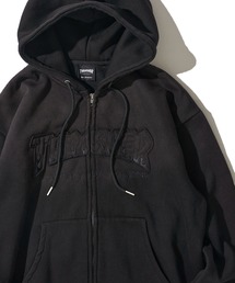 THRASHER | 【THRASHER / スラッシャー】裏起毛フェード加工 フロントロゴ刺繍 ジップアップパーカー(パーカー)