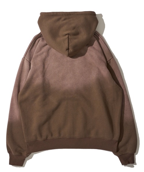 THRASHER（スラッシャー）の「【THRASHER / スラッシャー】裏起毛フェード加工 フロントロゴ刺繍 ジップアップパーカー（パーカー・メンズ・ブラック/ピンク/ブラウン・MEDIUM/LARGE/X-LARGE）」の7枚目の写真