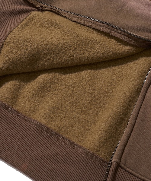 THRASHER（スラッシャー）の「【THRASHER / スラッシャー】裏起毛フェード加工 フロントロゴ刺繍 ジップアップパーカー（パーカー・メンズ・ブラック/ピンク/ブラウン・MEDIUM/LARGE/X-LARGE）」の15枚目の写真