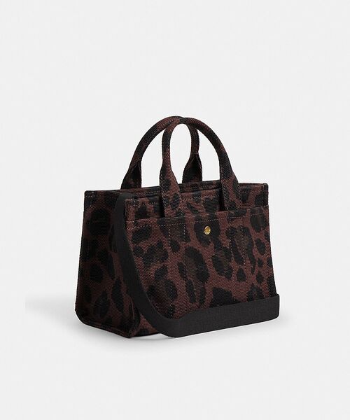 COACH（コーチ）の「カーゴ トート バッグ 20・レオパード プリント（ショルダーバッグ・レディース・ブラウン系その他・ONE）」の2枚目の写真
