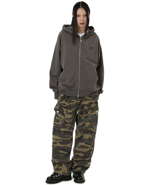 OY(オーワイ)の「『OY/オーワイ』FADED DOLLY MASK HOODIE ZIP UP/オードリーマスク ジップアップパーカー(パーカー・レディース・グレー/ブラック・L/M)」の19枚目の写真