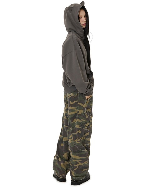 OY(オーワイ)の「『OY/オーワイ』FADED DOLLY MASK HOODIE ZIP UP/オードリーマスク ジップアップパーカー(パーカー・レディース・グレー/ブラック・L/M)」の20枚目の写真